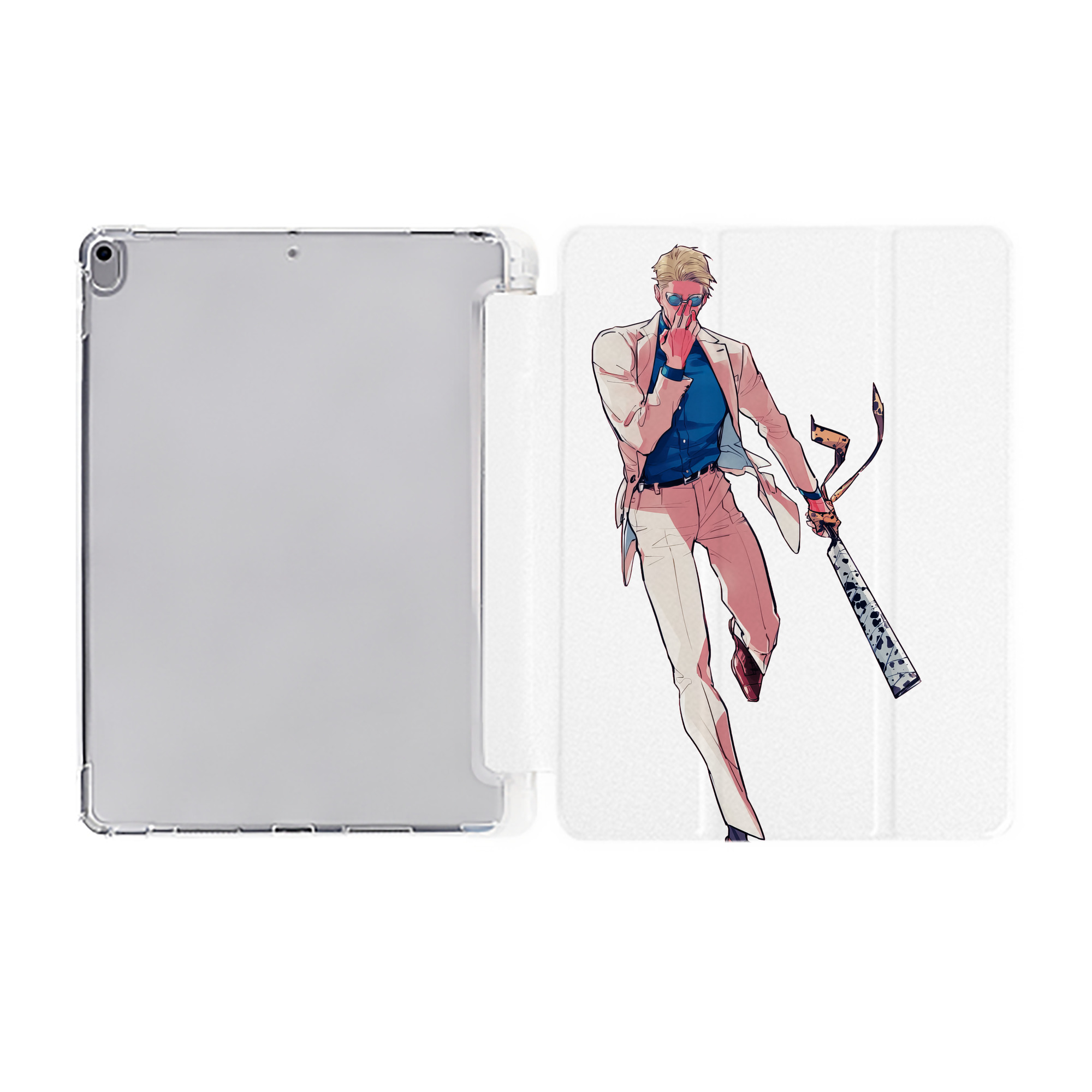 （画像用） 呪術廻戦 Jujutsu Kaisen IPad ケース ペン収納付き 三つ折りスタンド PUレザー×シリコン 対応機種9.5/10.5/10.9インチ